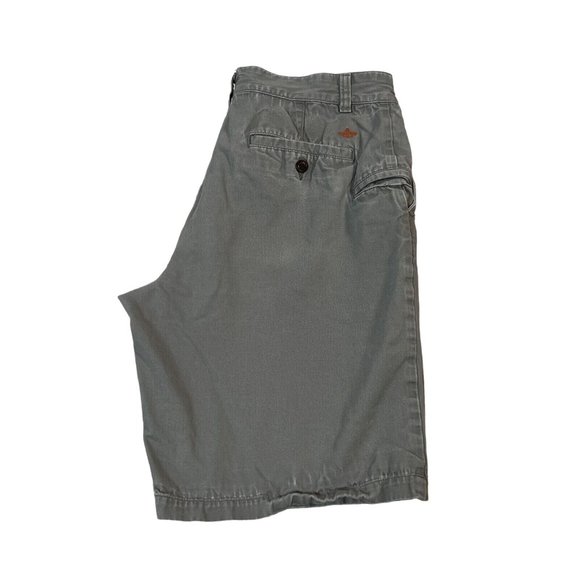 DOCKERS Shorts Men's Casual Fit Chinos Slash Pkts Button Closure Gray 33 - Picture 6 of 12